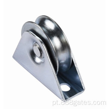 Rolo de roda com portão deslizante galvanizado com suporte externo